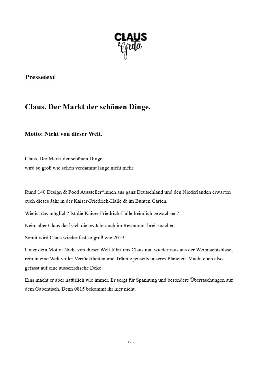 Grafik Claus 2025 Pressetext Vorschau